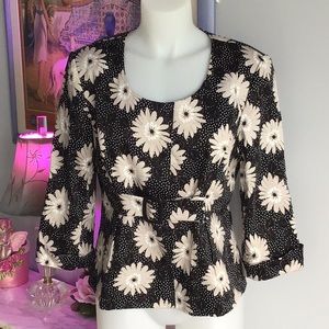 Liz Claiborne Floral Blazer Jacket   Size 12